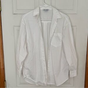 Old Navy White The Boyfriend Shirt